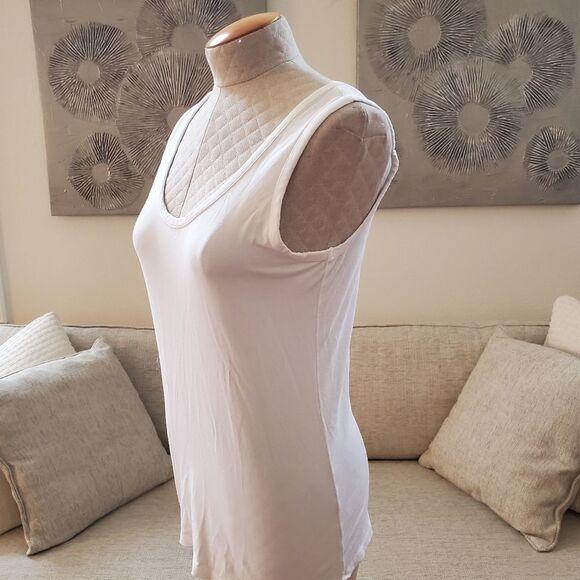 Halogen Scoop Neck Tank Top size Large in White - Picture 5 of 11